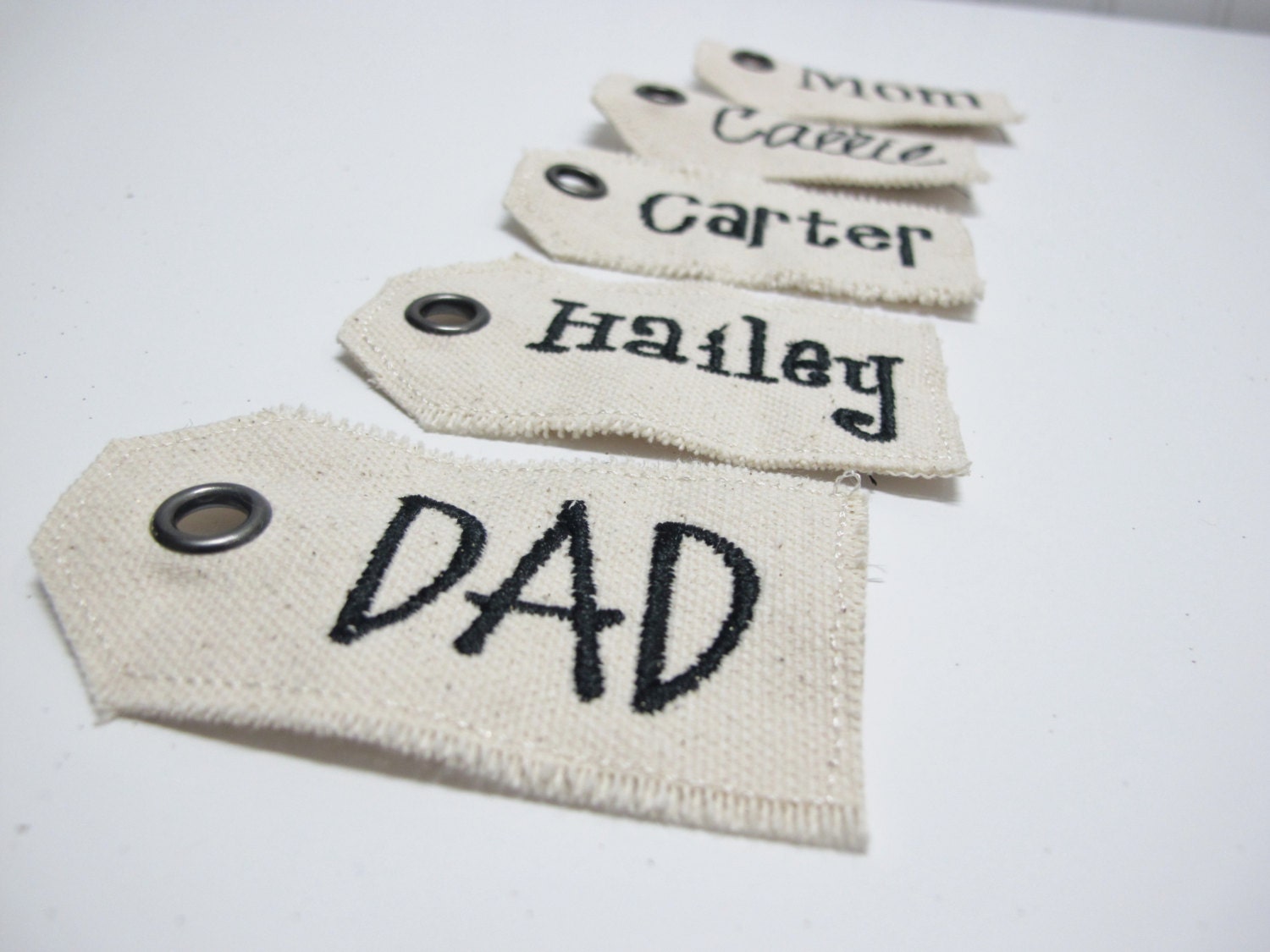 Custom Embroidered Name Patches 1 1/2 x 3 3/4 inches/Biker Tags/Iron  On/Name Tag/Bookbag Tag