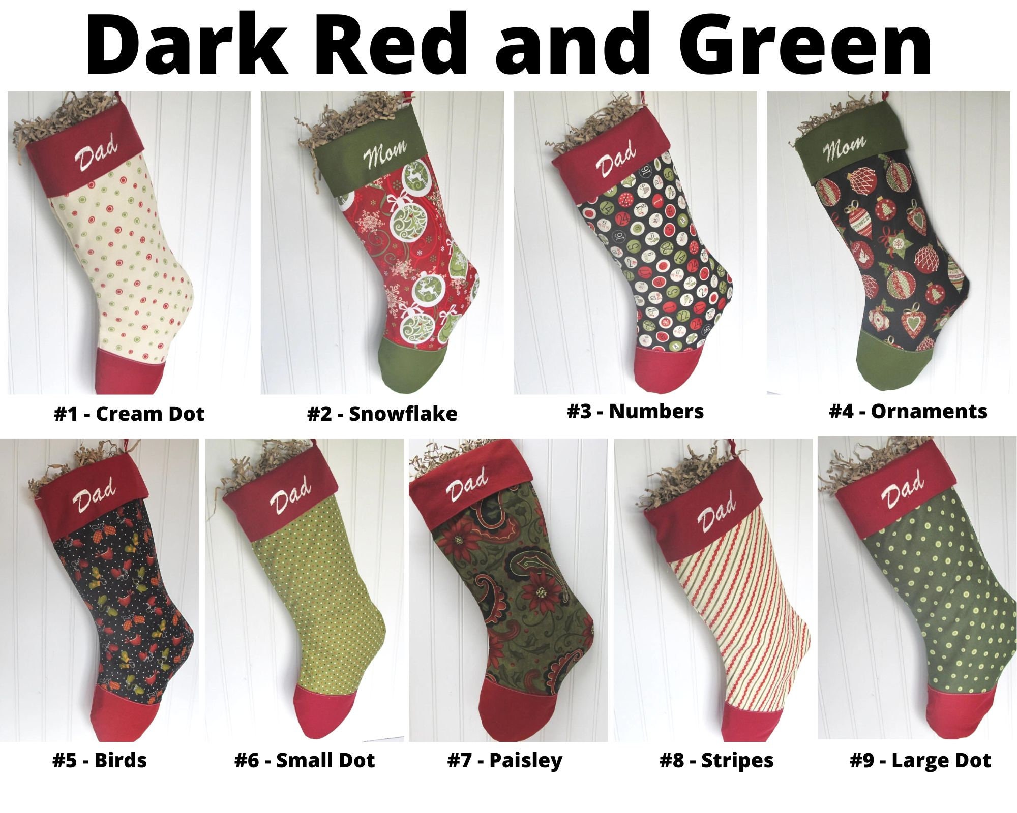 Labels for christmas stockings