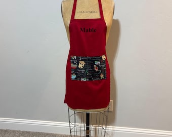 Christmas apron, mommy and kids aprons, matching aprons, embroidered aprons