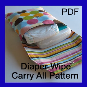 Diaper Wipe Carry All PDF Pattern image 1