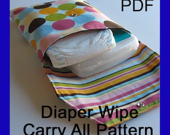 Diaper Wipe Carry All - PDF Pattern