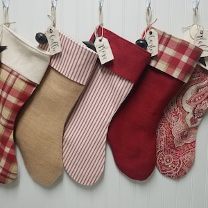Choose 1 Christmas stocking farmhouse Christmas country stocking You choose your style