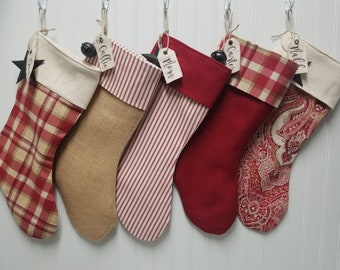 Choose 1 Christmas stocking farmhouse Christmas country stocking You choose your style