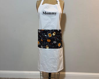 Thanksgiving apron, mommy and kids aprons, matching aprons, embroidered aprons