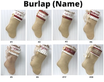 Christmas stocking, choose your Christmas Stockings, embroidered Christmas Stockings, choose 1