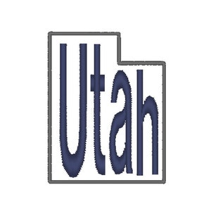 Utah name filled embroidery pattern for machine embroidery Utah outline Machine embroidery Pattern image 3