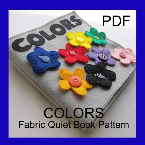 Livro silencioso em tecido COLORS - padrão PDF