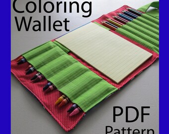 COLORING WALLET - PDF Pattern