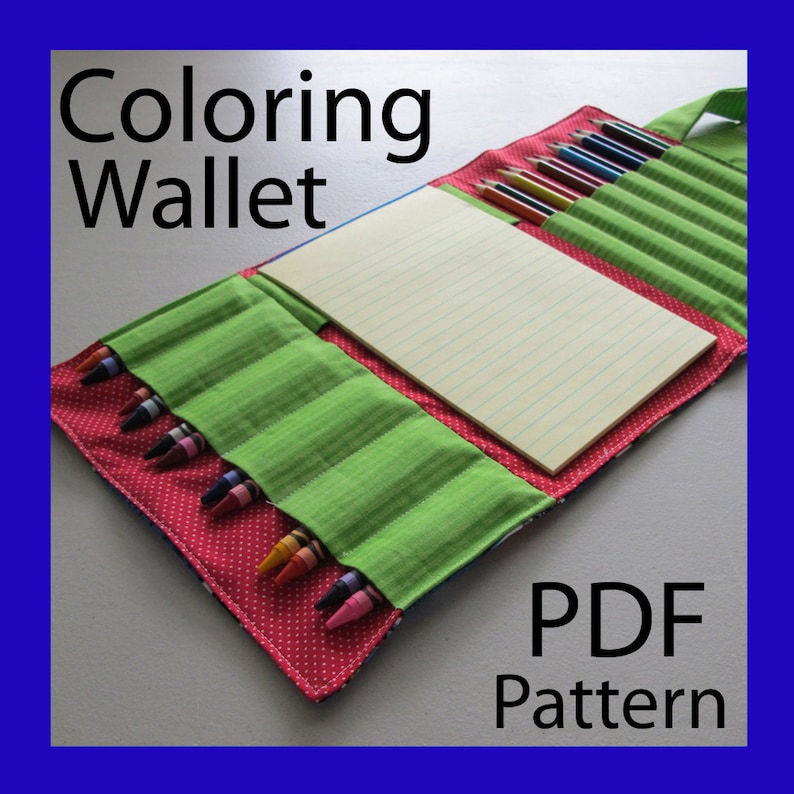 COLORING WALLET PDF Pattern image 1