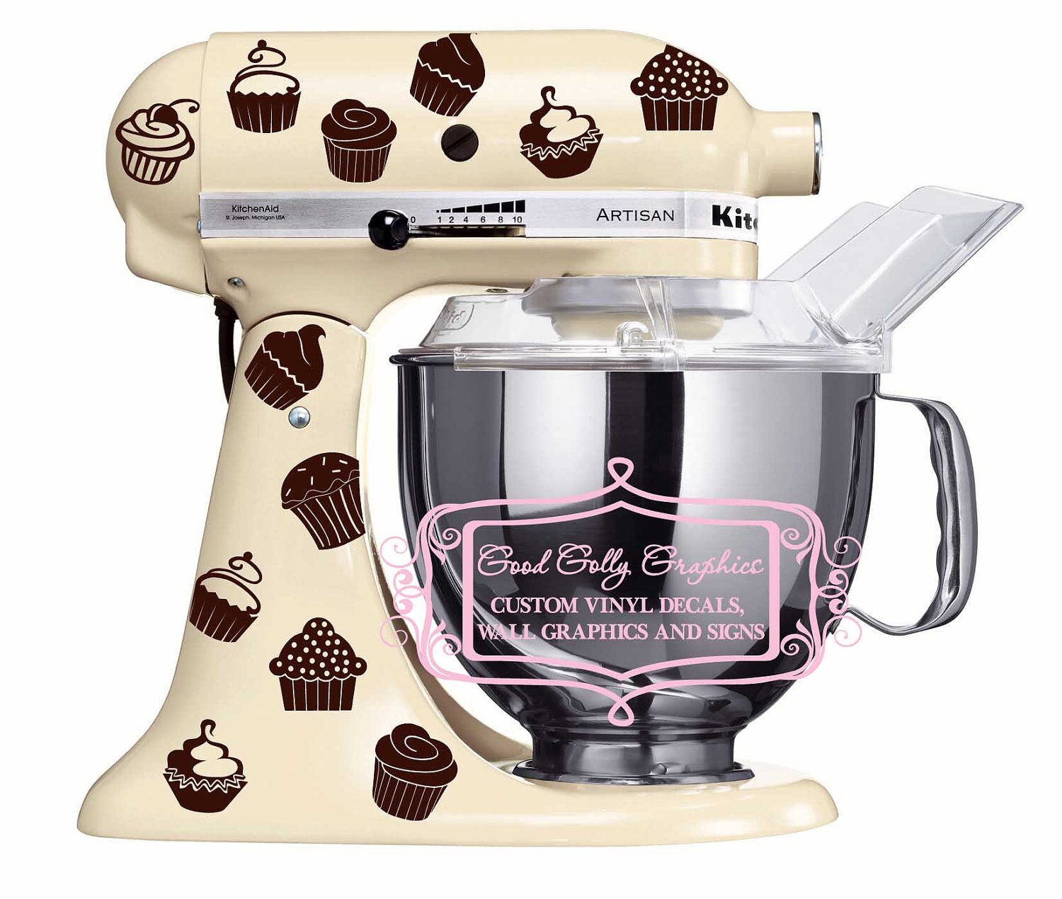 Kitchen mixer vinyl decal set 40 piece CUPCAKE decal set Etsy