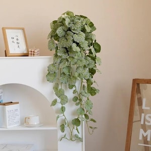 40–70CM Artificial Crabapple Hanging Vine – Silk Green Nordic-Style Fake Plant for Home, Garden, Wall & Party Decoration Ornament