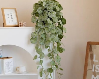 Enredadera colgante de manzano silvestre artificial de 40 a 70 cm, estilo nórdico, de seda verde, ideal para decorar el hogar, el jardín, la pared y fiestas.