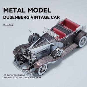 Vintage Classic Car 3D Metal Puzzle | Handmade DIY Retro Vehicle Model Kit |Collectible Antique Car Decor | Perfect Gift for Car Enthusiasts