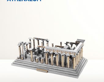 Puzzle 3D z metalu: Zestaw do samodzielnego montażu Świątyni Ateny – wystrój architektoniczny DIY