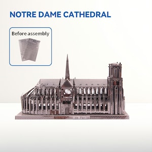 Notre-Dame Cathedral 3D Metal Puzzle: DIY Architecture Model Kit
