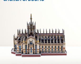 3D Metallpuzzle | DIY Milan-Duomo-Kit | Handgefertigt | Geschenk Architektur | Einzigartige Deko | Bauspaß