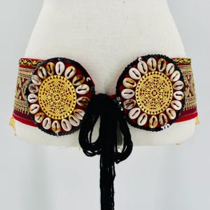 Kuchi Tribal Belt - 34 Inches - Tribal Fusion Bellydance Belt - ATS Dance Accessory - Festival Costume - Handcrafted Ethnic Waistband