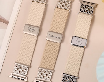Handgemachtes Apple Uhrenarmband 49/46/45/44/42/41/40/38 mm: Keltischer Knoten für iWatch 11/10/9/8/7/SE/6