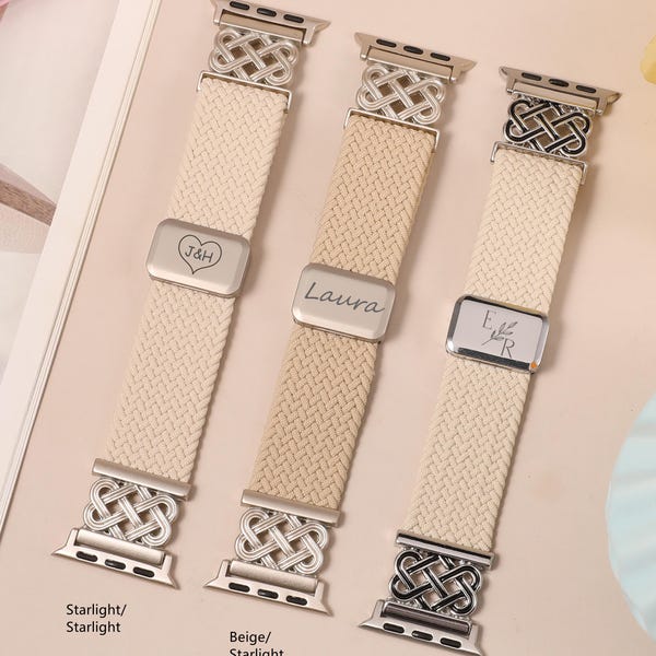 Handgemaakte gevlochten Apple Watch-band 49/46/45/44/42/41/40/38 mm: nylon band met Keltische knoop voor iWatch-serie 11/10/9/8/7/SE/6
