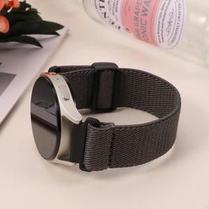 Elastic Galaxy Watch 6 strap with magnetic closure, casual style for daily wear