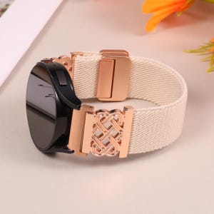 Magnetic Stretchy Galaxy Watch 7 6 5 4 FE 40mm 44mm/Watch 5 Pro/Watch 4 Classic/Watch 3 41mm, 20mm Celtic Knot Elastic Nylon Strap