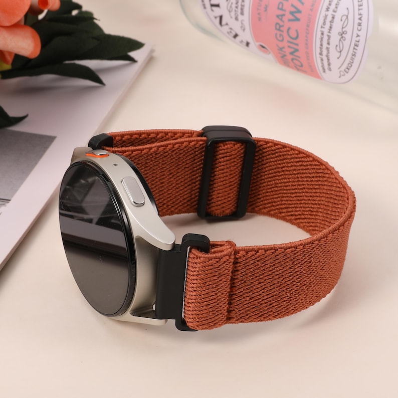 Adjustable Samsung Galaxy Watch nylon band, perfect for men and women