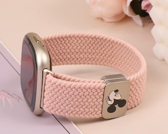 Fitbit Versa 4 Band Magnetischer geflochtener Nylongurt Kompatibel mit Fitbit Versa 3 / Fitbit Sense 2 / Fitbit Sense Band, dehnbares Band, Geschenk für Sie