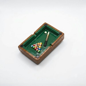 Billardtisch-Aschenbecher, handgefertigter Billard-Aschenbecher, Dekoration für Billardliebhaber