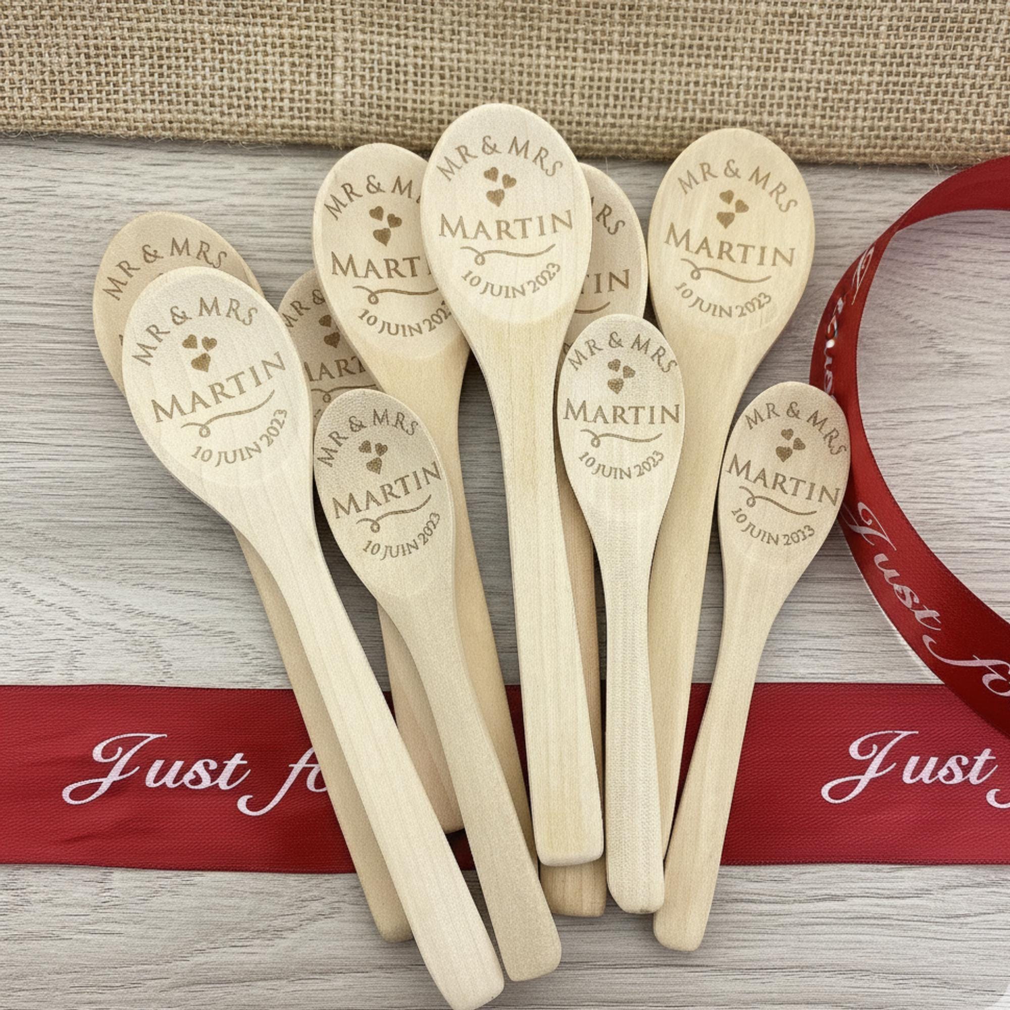 Cucchiaio In Legno Personalizzato - Inciso Con Il Testo Che Desideri