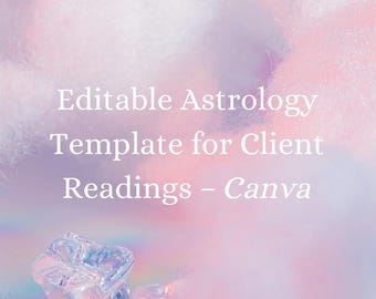 Editable Astrology Reading Template | Natal Chart Client Workbook (Canva PDF)
