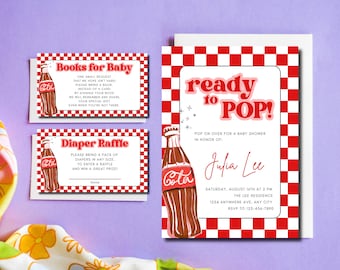 Ready to Pop Baby Shower Set | Editable Digital Download