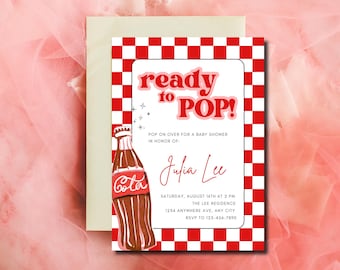 Ready to Pop Baby Shower Invitation | Editable Digital Download