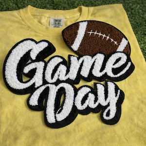 Chenille Game Day Iron on Patch, DIY Patch