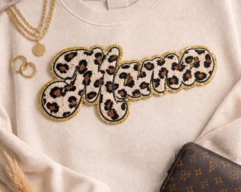 Parche de chenilla con estampado de guepardo (hazlo tú mismo)
