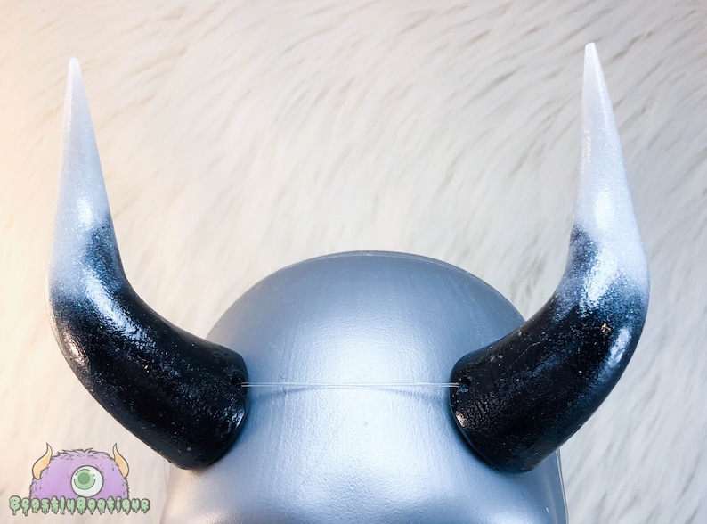 Smoke Colorway for Select Cast Resin Costume Horns, Cosplay and Theater Costume Horns, Handcrafted Demon Horns image 4