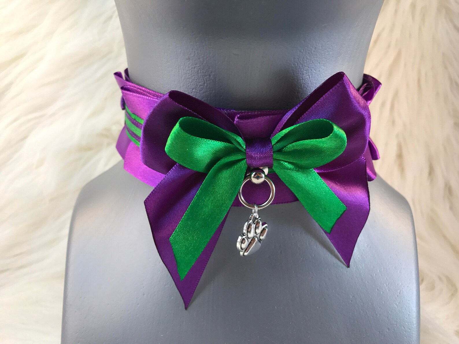 Green and Purple Kitten Play Collar Kitten Play Collar Pet Etsy