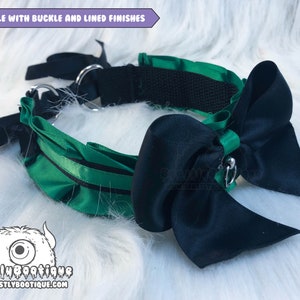 Green and Black Layered Fashion Choker, Kitten Play Collar, Decora Fashion, Decora Kei Collar, Alternative Fashion Collar,Alt Fashion Choker image 6