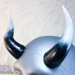 Smoke Colorway for Select Cast Resin Costume Horns, Cosplay and Theater Costume Horns, Handcrafted Demon Horns image 1