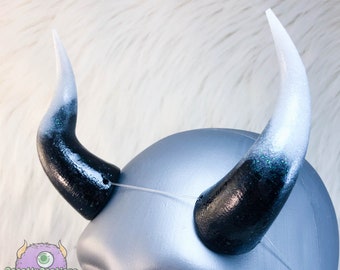 Smoke Colorway for Select Cast Resin Costume Horns, Cosplay and Theater Costume Horns, Handcrafted Demon Horns