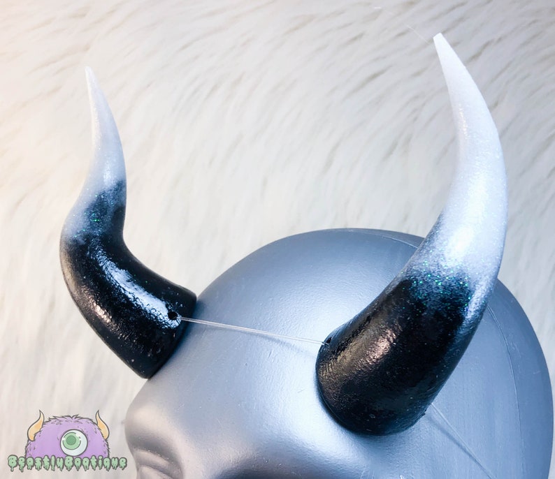 Smoke Colorway for Select Cast Resin Costume Horns, Cosplay and Theater Costume Horns, Handcrafted Demon Horns image 1