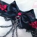 Spiked Crimson and Black Gothic Kitten Collar, Kitten Play Collar, Pet Play Collar, Choker, Adult Kitten Play Collar, BDSM Collar