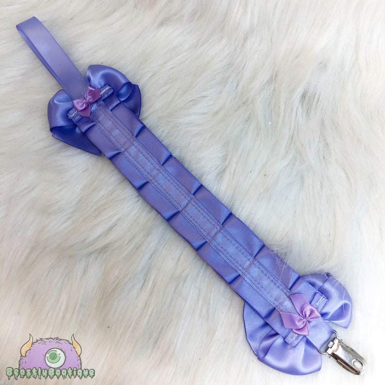 Solid Lavender Adult Pacifier Clip, Age Play Paci Clip, Littles Play Pacifier Clip, Age play Pacifier Strap image 4