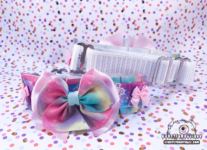 BDSM Garter Harajuku Garter Unicorn Splash Adjustable Thigh Garter Set Plus Size Available Bondage Thigh Garter Set Kitten Play Garters