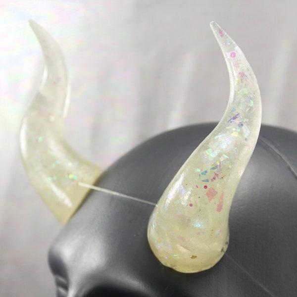 Opal Shatter Colorway for Select Cast Resin Costume Horns, Cosplay and Theater Costume Horns, Handcrafted Demon Horns