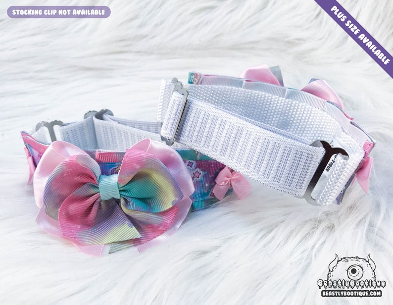 BDSM Garter Harajuku Garter Unicorn Splash Adjustable Thigh Garter Set Plus Size Available Bondage Thigh Garter Set Kitten Play Garters