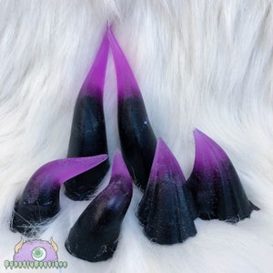 Poison Colorway for Select Cast Resin Costume Horns, Cosplay and Theater Costume Horns, Handcrafted Demon Horns image 1