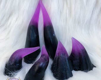 Poison Colorway for Select Cast Resin Costume Horns, Cosplay and Theater Costume Horns, Handcrafted Demon Horns