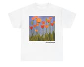 Tulip Field T-Shirt | Floral Garden Artwork Tee | Original Art | Heavy Cotton Tee |