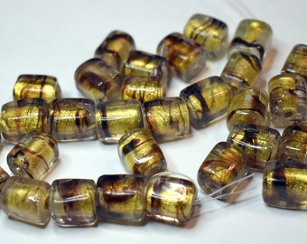 5Pcs Gold Foil Dot Glass Beads Loose Beads DIY Lampwork Jewelry Findings 12mm 5Pcs Gold Foil Dot Glass Beads Loose Beads DIY Lampwork Jewelry Findings 12mm