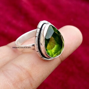 Natural Peridot Gemstone Ring, 925 Sterling Silver Ring, Handmade Ring, Popular Ring, Dainty Ring, Statement Ring,Beautiful Gift Ring,